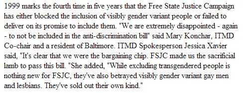 Funny, Sissy Gays and Butch Dykes didn't feel sold out.